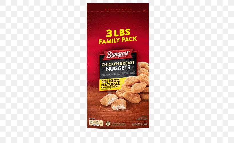 Chicken Nugget Sausage Gravy Breakfast Sausage, PNG, 500x500px, Chicken Nugget, Banquet Foods, Breakfast Sausage, Chicken, Chicken As Food Download Free