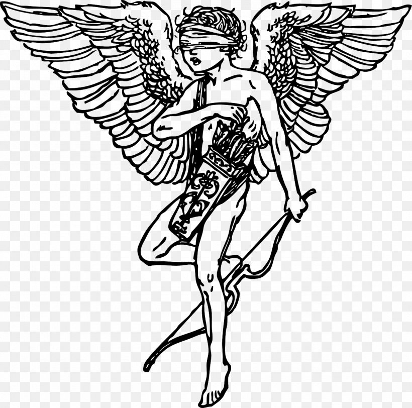 Cupid Love Clip Art, PNG, 1280x1268px, Cupid, Angel, Art, Artwork, Black And White Download Free