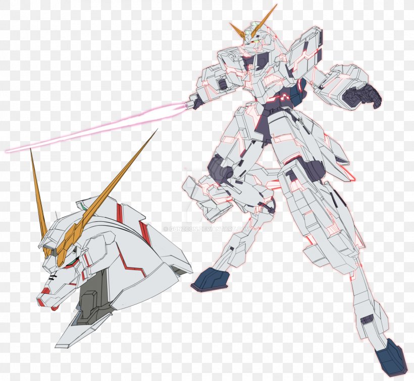 Mobile Suit Gundam Unicorn RX-0 独角兽高达 Drawing Newtype, PNG, 1600x1477px, Mobile Suit Gundam Unicorn, Action Figure, Art, Banshee, Deviantart Download Free