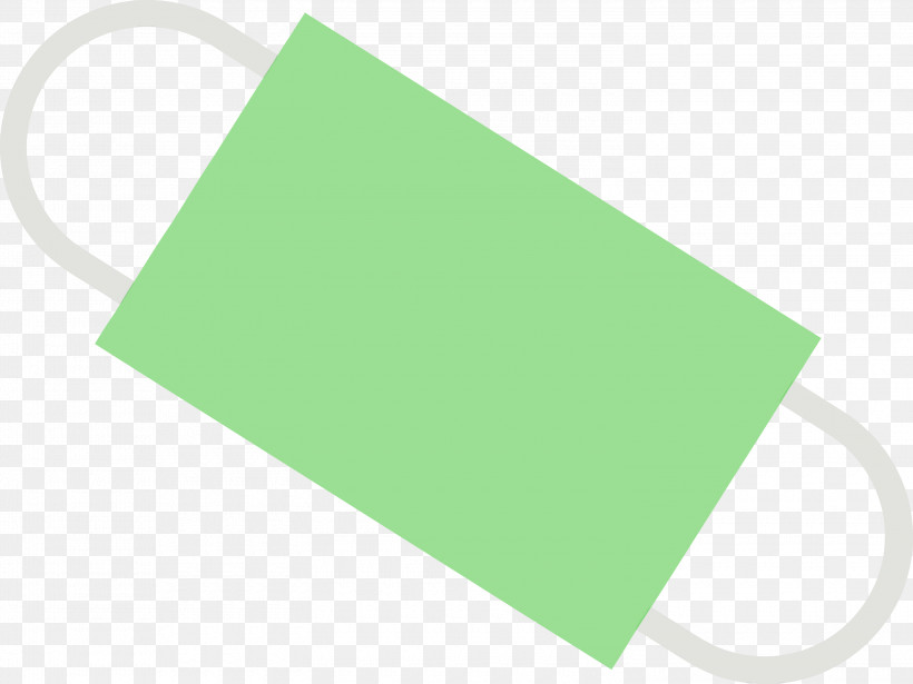 Green Rectangle, PNG, 3000x2253px, Medical Mask, Green, Paint, Rectangle, Watercolor Download Free