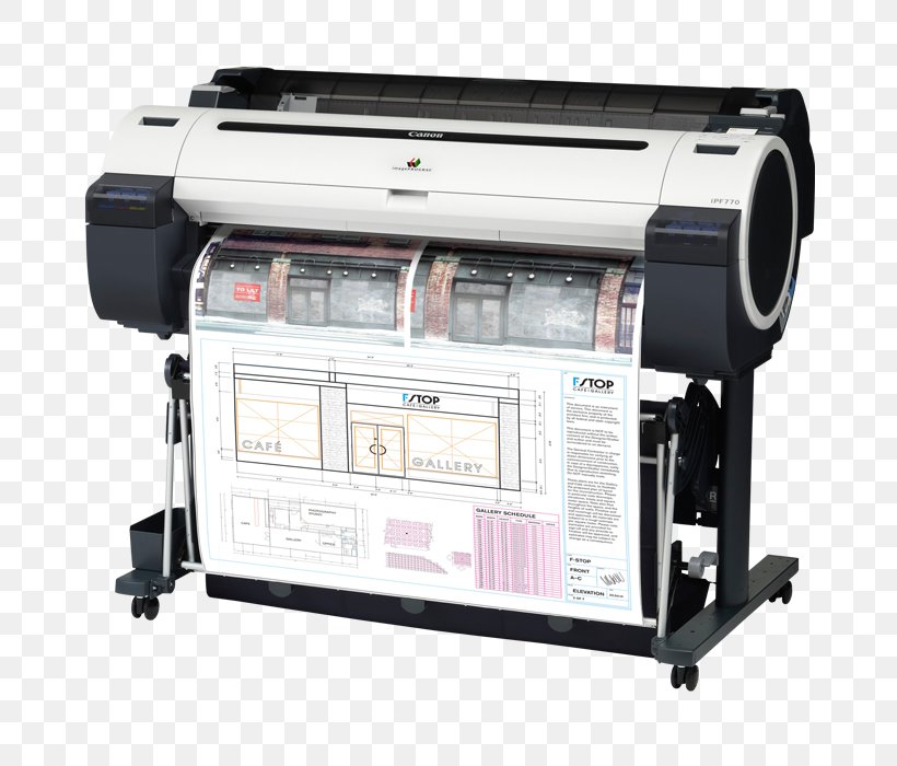 Wide-format Printer Canon ImagePROGRAF IPF770 Plotter, PNG, 700x700px, Wideformat Printer, Canon, Electronic Device, Electronics, Hardware Download Free