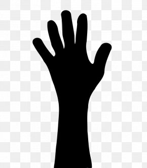 Raise Hands - Hand Finger Silhouette Arm Clip Art PNG