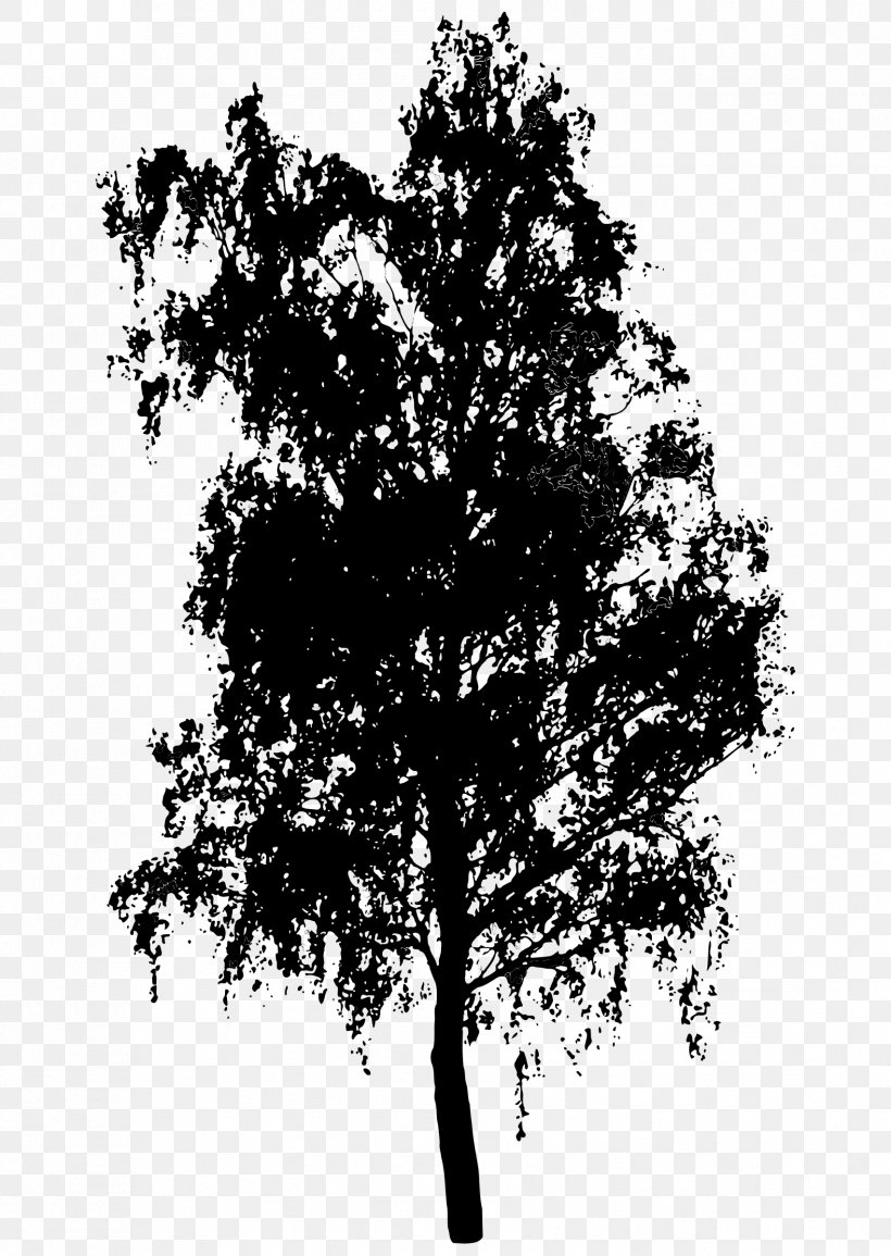 Silhouette Shrub Tree, PNG, 1703x2400px, Silhouette, Black And White, Branch, Drawing, Leaf Download Free