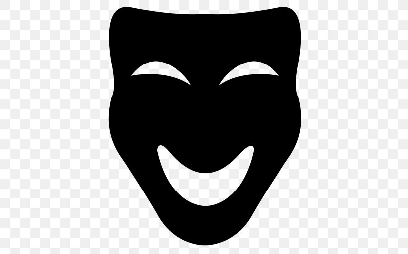 Smile Theatre Mask, PNG, 512x512px, Smile, Black, Black And White, Cinema, Drama Download Free