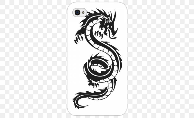 Wall Decal Sticker Chinese Dragon, PNG, 500x500px, Wall Decal, Black And White, Bumper Sticker, China, Chinese Dragon Download Free