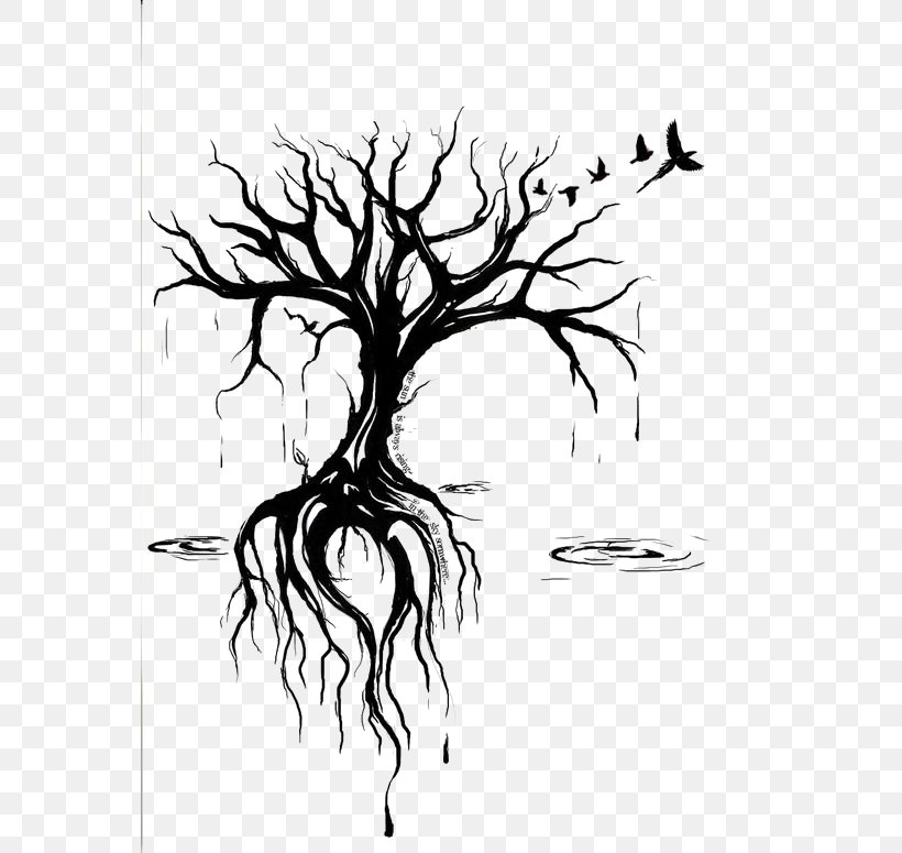 Tattoo Idea Drawing Art, PNG, 564x775px, Tree, Art, Artist, Artwork, Black Download Free