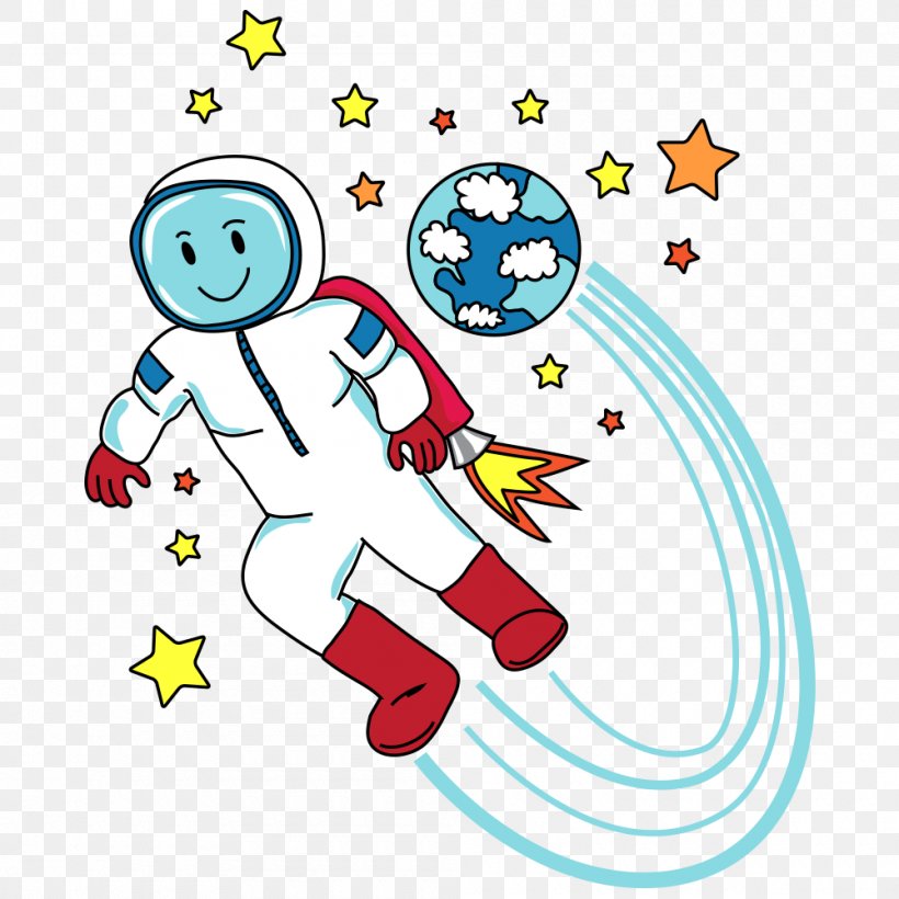Astronaut Outer Space Illustration, PNG, 1000x1000px, Astronaut, Animation, Area, Art, Artwork Download Free
