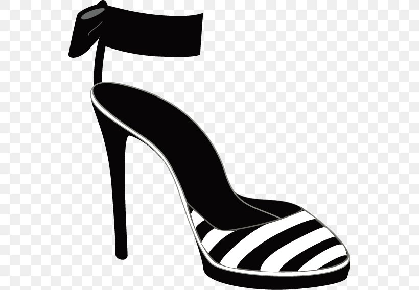 High-heeled Footwear Boot Shoe Sandal, PNG, 551x568px, Highheeled Footwear, Basic Pump, Black, Black And White, Boot Download Free