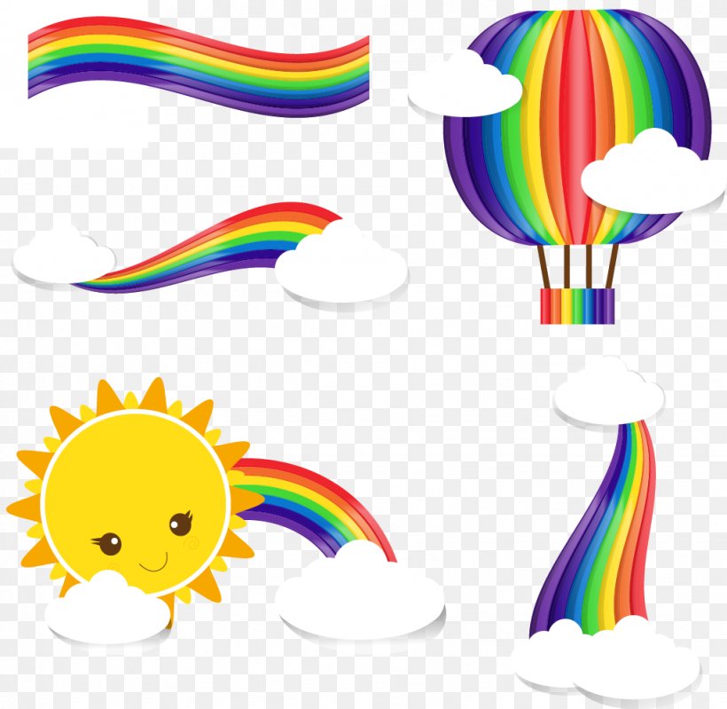 Rainbow Cloud Clip Art, PNG, 1023x998px, Rainbow, Artwork, Cloud, Cloud Iridescence, Rain Download Free