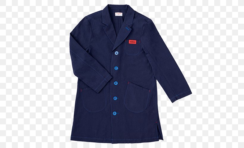 Holbein Works Coat Holbein Art Materials Sleeve, PNG, 500x500px, Holbein Works, Apron, Blue, Button, Clothing Download Free