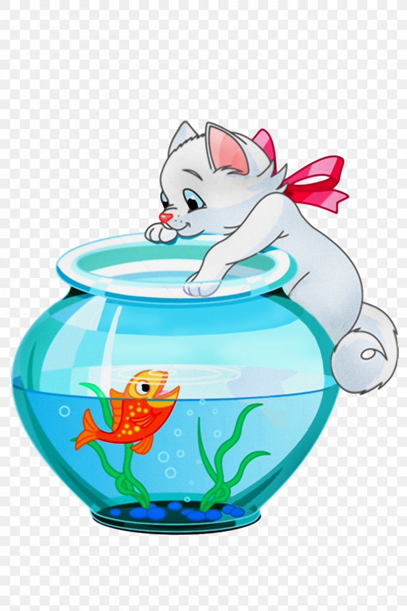 Kitten Goldfish Cat Royalty-free Clip Art, PNG, 1179x1770px, Kitten, Aquarium, Aristocats, Cat, Fish Download Free