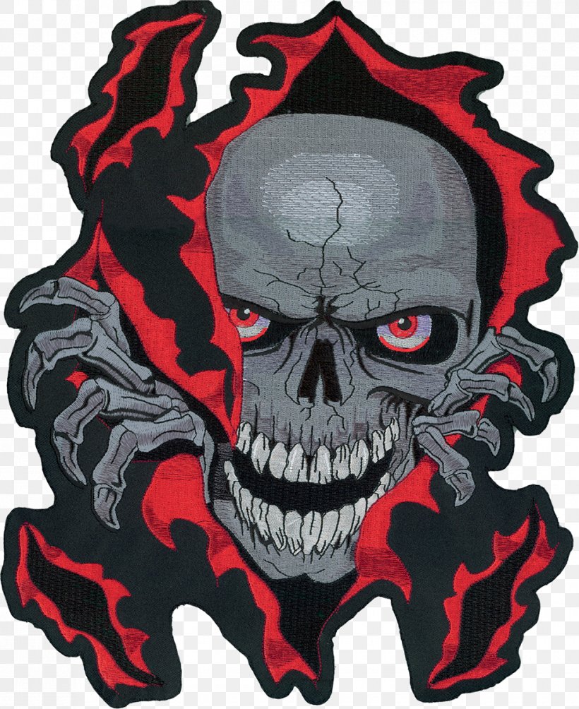 Motorcycle Lethal Threat Skull Embroidered Patch Tattoo, PNG, 980x1200px, Motorcycle, Art, Bone, Clothing, Clothing Accessories Download Free