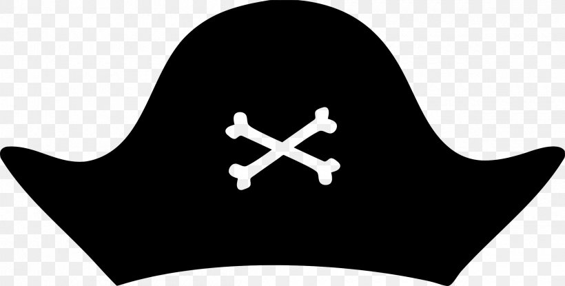 Piracy Hat Clip Art, PNG, 2400x1216px, Piracy, Black And White, Cap, Eyepatch, Hat Download Free