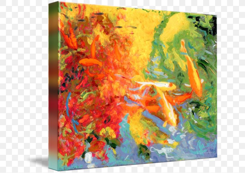 Koi Goldfish Beverly Hills Painting Pond, PNG, 650x581px, Koi, Abstract Art, Acrylic Paint, Art, Artist Download Free