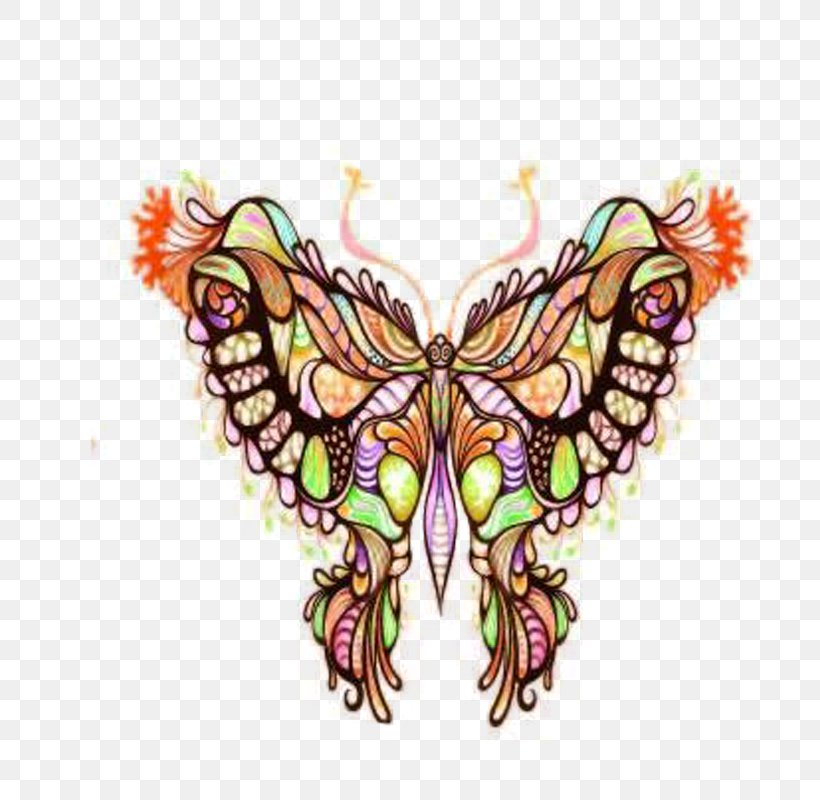 Butterfly Pattern, PNG, 800x800px, Butterfly, Art, Arthropod, Brush Footed Butterfly, Decal Download Free