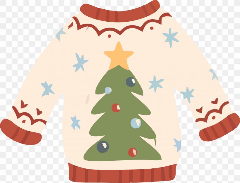 Christmas Tree, PNG, 3000x2292px, Christmas Sweater, Cartoon Sweater, Christmas, Christmas Decoration, Christmas Tree Download Free