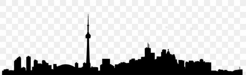 Toronto Skyline Drawing Clip Art, PNG, 1000x307px, Toronto, Black And White, City, Cityscape, Drawing Download Free