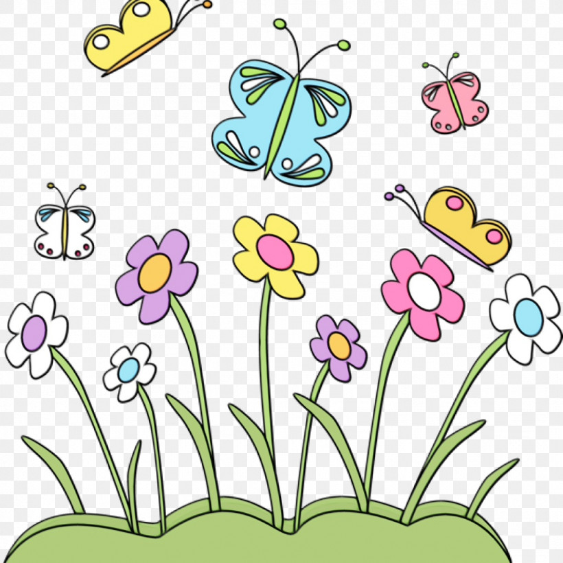 Floral Design, PNG, 1024x1024px, Watercolor, Coloring Book, Floral Design, Flower, Grass Download Free