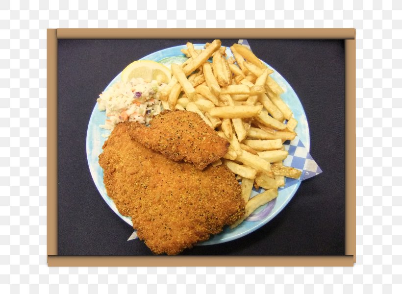French Fries Breaded Cutlet Schnitzel Chicken Nugget Milanesa, PNG, 800x600px, French Fries, American Food, Batter, Breaded Cutlet, Chicken Fingers Download Free