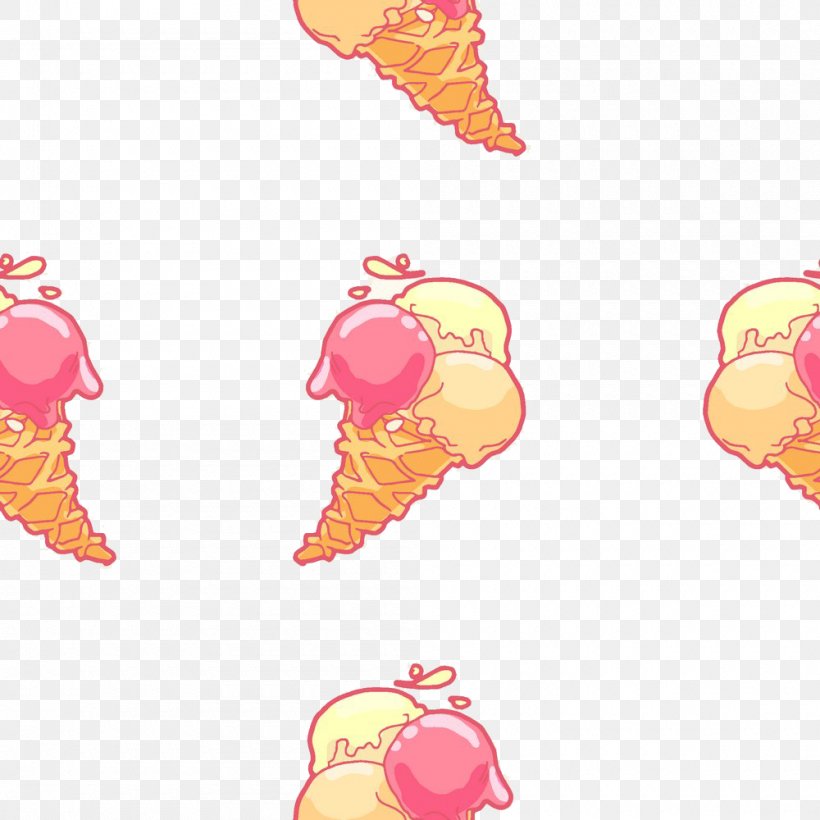 Ice Cream Cone Sweetness, PNG, 1000x1000px, Ice Cream, Aedmaasikas, Cartoon, Cream, Dessert Download Free