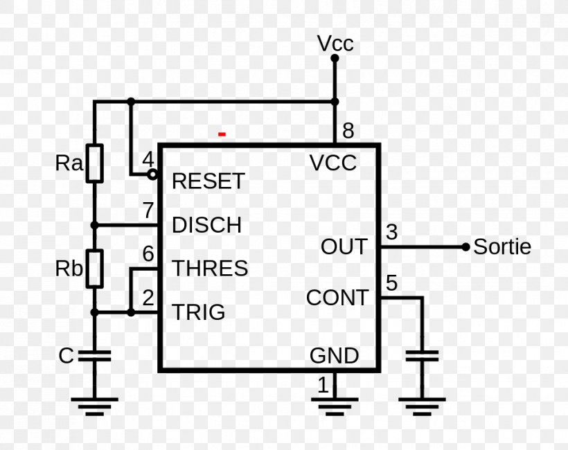 555 Timer IC Astable Multivibrator Electronics Electronic Circuit ...