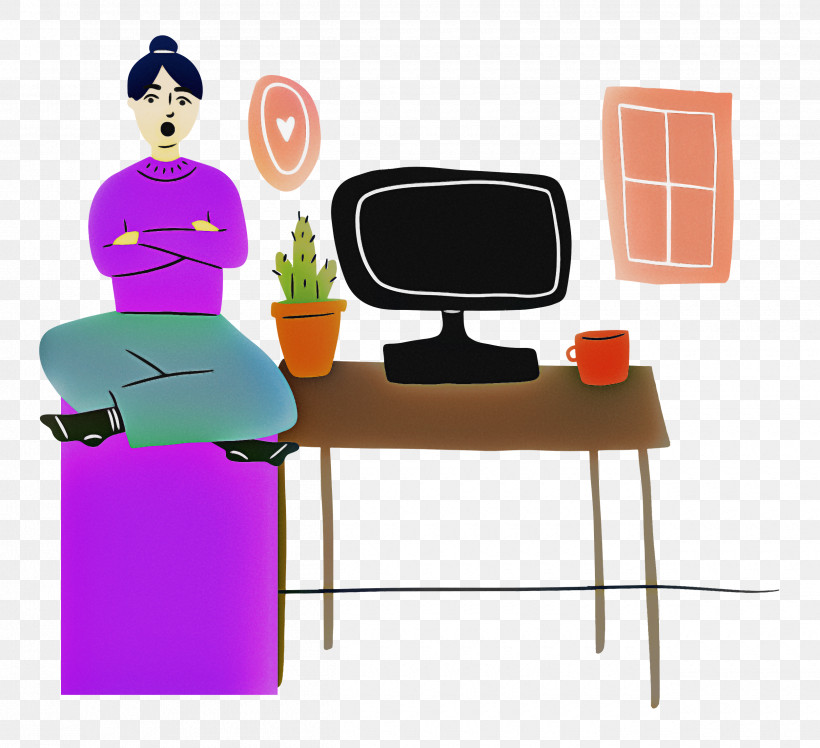 At Home, PNG, 2500x2283px, At Home, Cartoon, Chair, Desk, Drawing Download Free