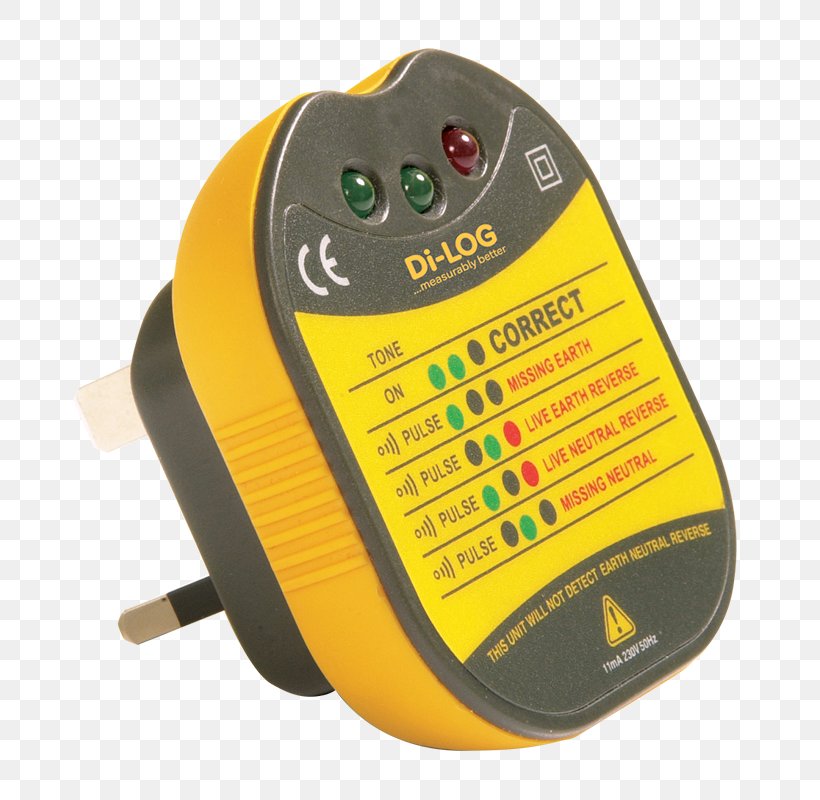 Di-Log DL1090 Socket Tester AC Power Plugs And Sockets Multimeter DiLog DL1090 Socket Tester With Buzzer Electronic Test Equipment, PNG, 800x800px, Ac Power Plugs And Sockets, Adapter, Buzzer, Continuity Tester, Electrical Wires Cable Download Free