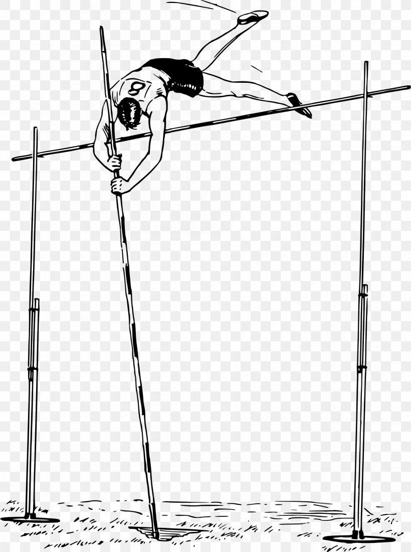 Pole Vault Track & Field Clip Art, PNG, 1788x2400px, Pole Vault, Area, Artwork, Athlete, Black And White Download Free
