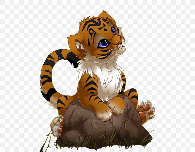Tiger Cat Lion Leopard Jaguar, PNG, 555x640px, Tiger, Big Cats, Carnivoran, Cartoon, Cat Download Free