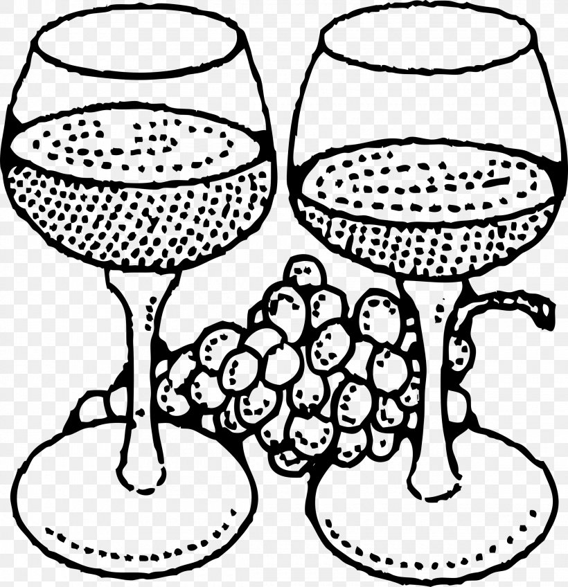 White Wine Wine Glass Clip Art, PNG, 2320x2400px, Wine, Artwork, Black And White, Bottle, Champagne Stemware Download Free