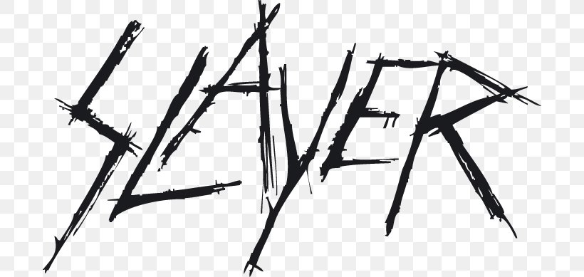 Slayer Logo Reign In Blood Heavy Metal, PNG, 700x389px, Slayer, Black And White, Branch, Decal, Heavy Metal Download Free