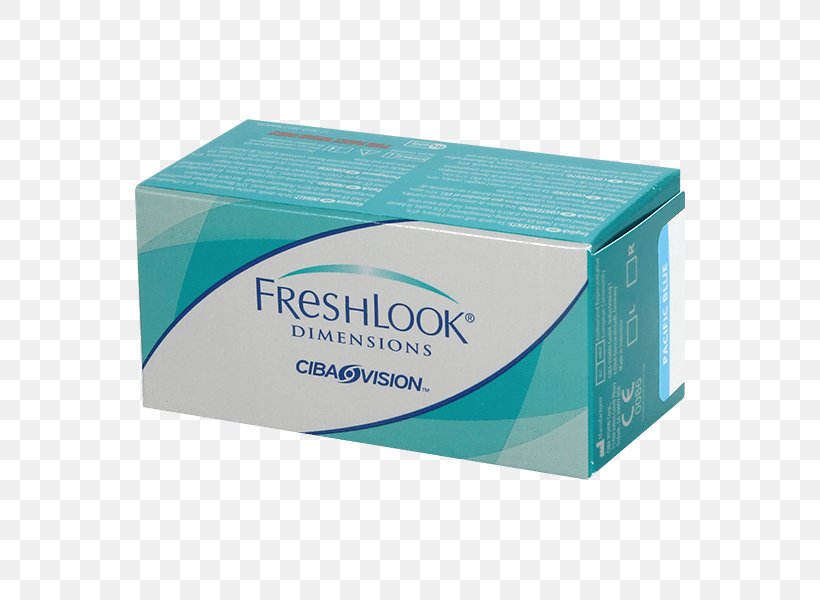 FreshLook COLORBLENDS Contact Lenses FreshLook DIMENSIONS FreshLook ONE-DAY, PNG, 600x600px, Freshlook Colorblends, Box, Carton, Ciba Vision, Contact Lenses Download Free