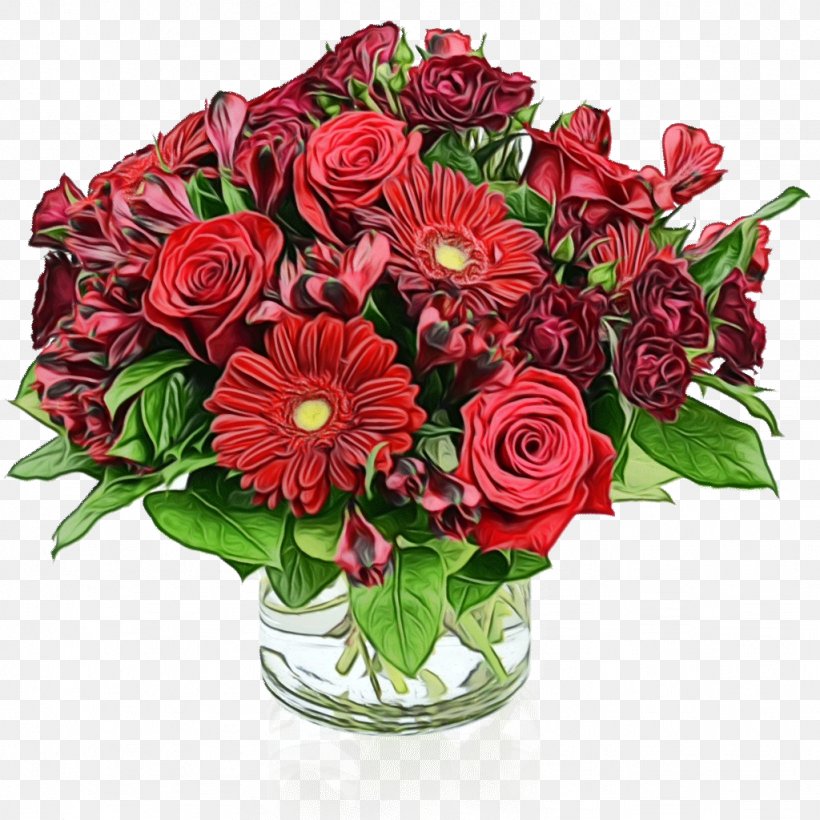 Red Watercolor Flowers, PNG, 1024x1024px, Watercolor, Arrangement, Artificial Flower, Artwork, Bouquet Download Free