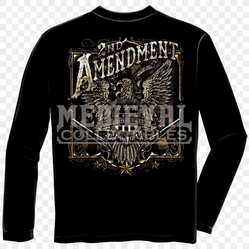 Long-sleeved T-shirt Hoodie Second Amendment To The United States Constitution, PNG, 850x850px, Tshirt, American Eagle Outfitters, Black, Bluza, Brand Download Free