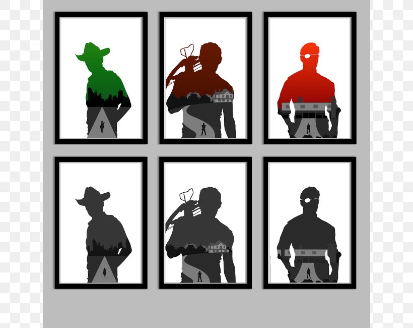 Daryl Dixon Rick Grimes Michonne The Governor Silhouette, PNG, 650x650px, Daryl Dixon, Art, Black And White, Brand, Drawing Download Free