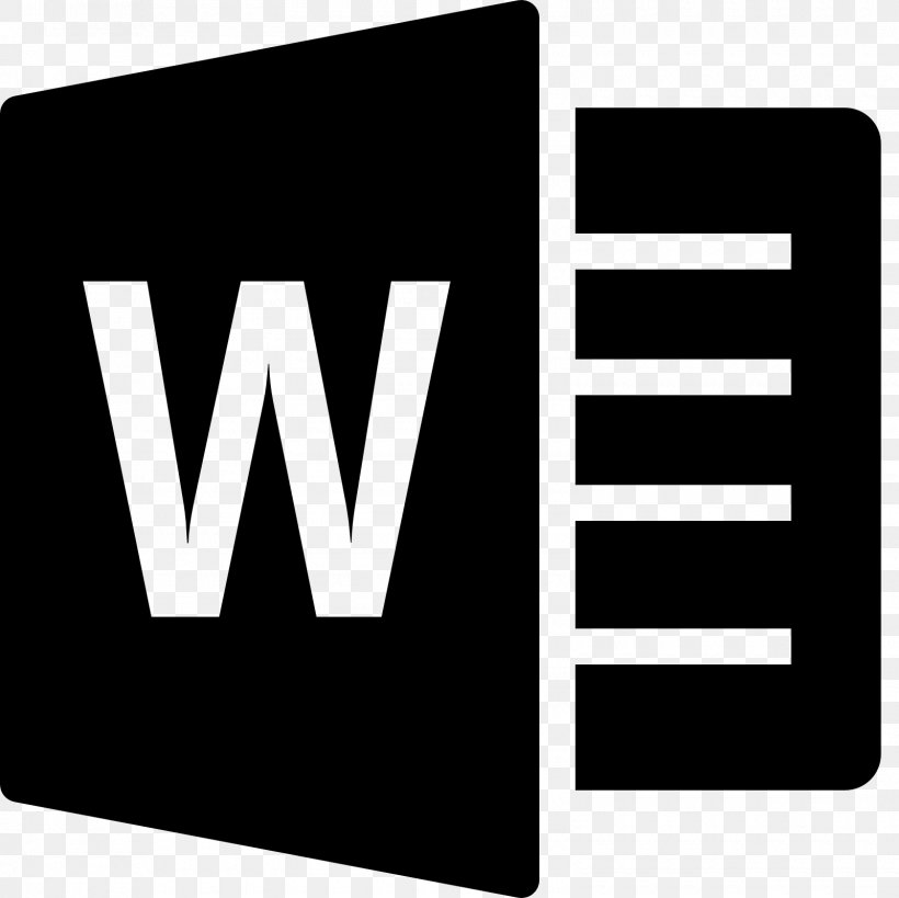 Microsoft Word Microsoft Access Microsoft Office, PNG, 1600x1600px, Microsoft Word, Black, Black And White, Brand, Document Download Free