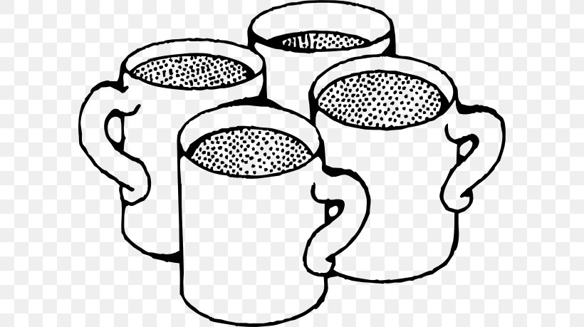 White Coffee Coffee Cup Mug Clip Art, PNG, 600x459px, White Coffee, Area, Black And White, Coffee, Coffee Cup Download Free