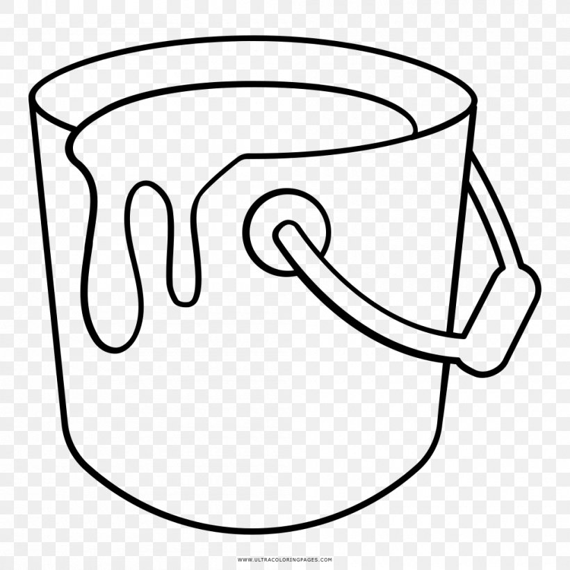 Drawing Painting Black And White Coloring Book, PNG, 1000x1000px, Drawing, Area, Black And White, Bucket, Cartoon Download Free