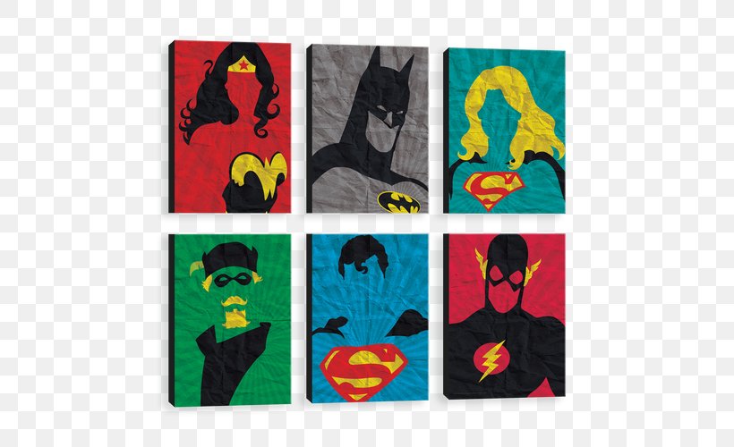 Batman Superman DC Comics Spider-Man Captain America, PNG, 500x500px, Batman, Art, Canvas Print, Captain America, Collage Download Free