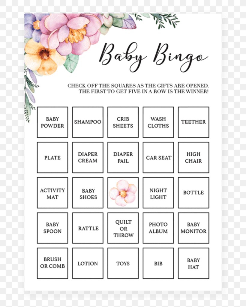 Oriental Trading Company Baby Shower Word Scramble Game Scrabble Bingo, PNG, 819x1024px, Baby Shower, Area, Bingo, Flower, Game Download Free