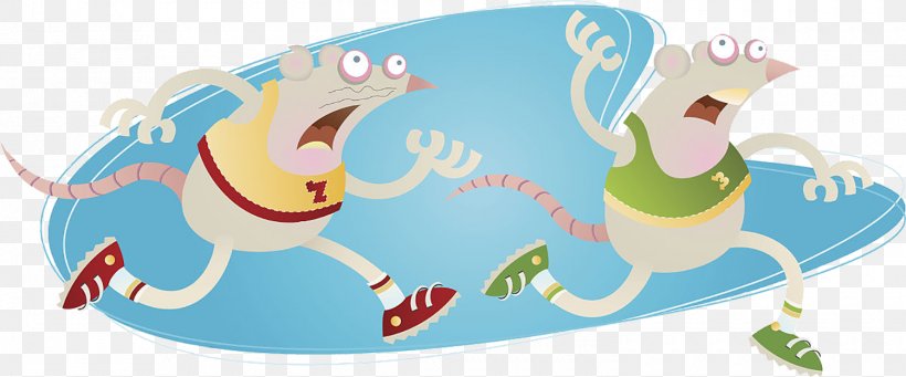 Rat Running Relay Race Illustration, PNG, 1500x624px, Rat, Area, Blue, Cartoon, Drawing Download Free