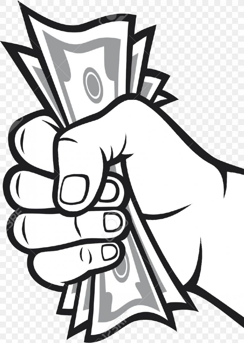 Drawing Money Bag Banknote, PNG, 853x1199px, Drawing, Art, Artwork, Banknote, Black And White Download Free