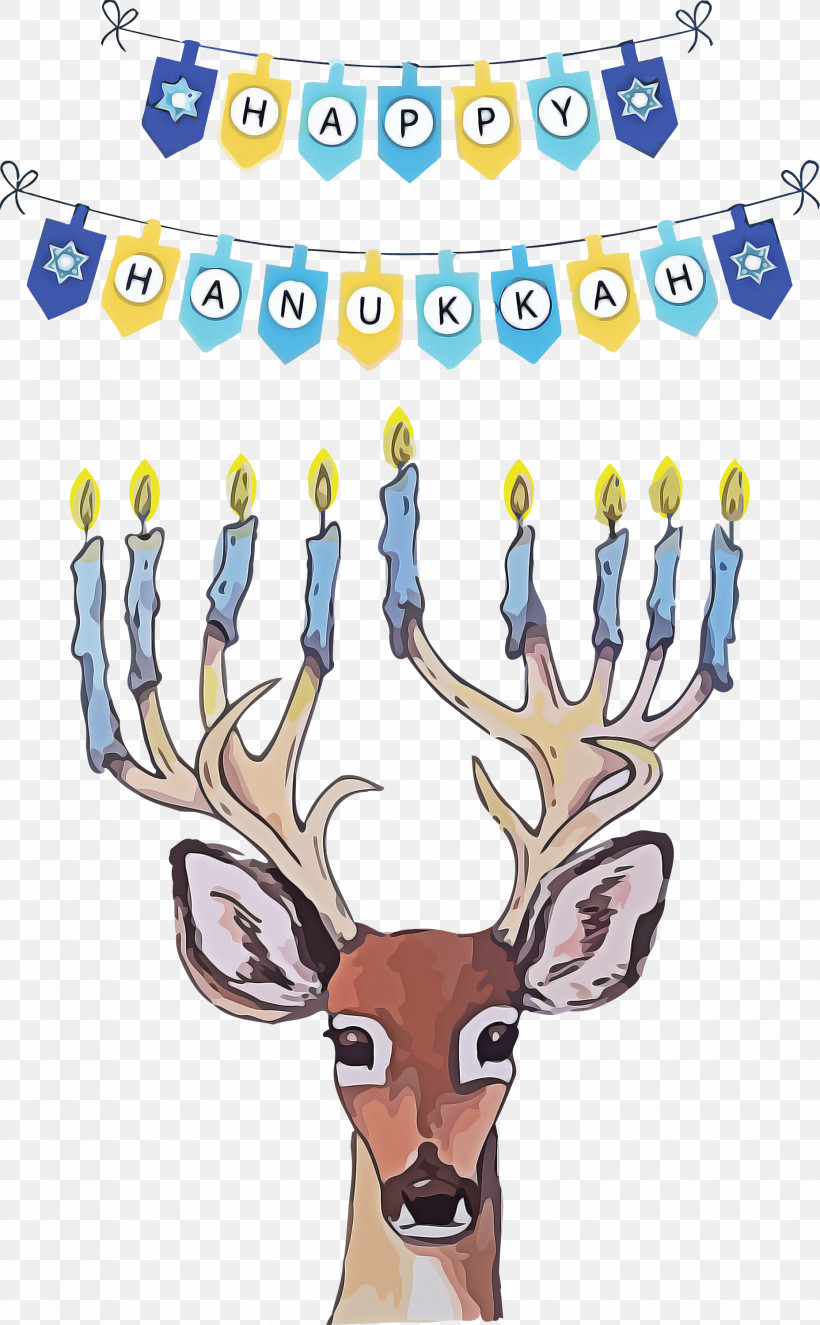 Hanukkah Happy Hanukkah, PNG, 1856x3000px, Hanukkah, Antler, Christmas Day, Deer, Dreidel Download Free