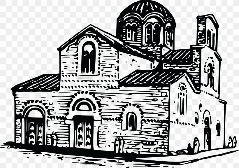 Byzantine Empire Byzantine Architecture Drawing, PNG, 4000x2810px, Byzantine Empire, Architecture, Art, Black And White, Building Download Free