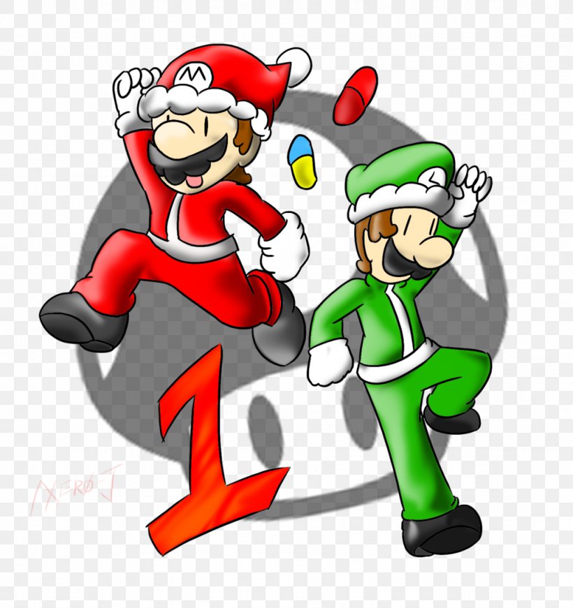 Mario & Luigi: Superstar Saga Princess Peach Mario & Yoshi, PNG, 1024x1088px, Luigi, Art, Boos, Cartoon, Christmas Download Free