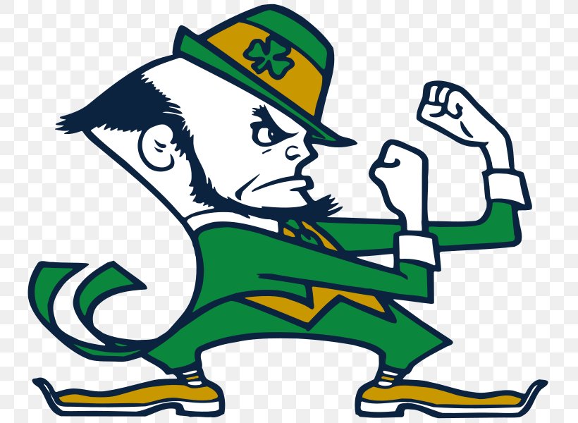 Notre Dame Fighting Irish Football Leprechaun Mascot Chief Wahoo Symbol, PNG, 753x600px, Notre Dame Fighting Irish Football, Area, Art, Artwork, Beak Download Free