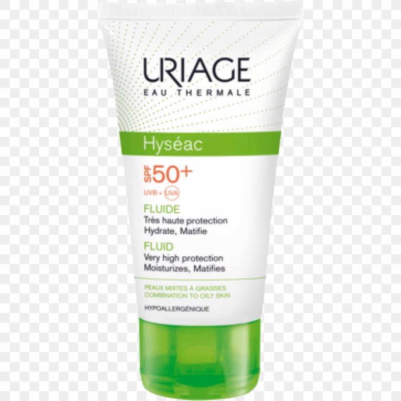 Sunscreen Uriage HYSÉAC 3-RÉGUL Uriage Hyseac Fluid SPF50 Cream Emulsion, PNG, 1200x1200px, Sunscreen, Cream, Emulsion, Face, Fluid Download Free