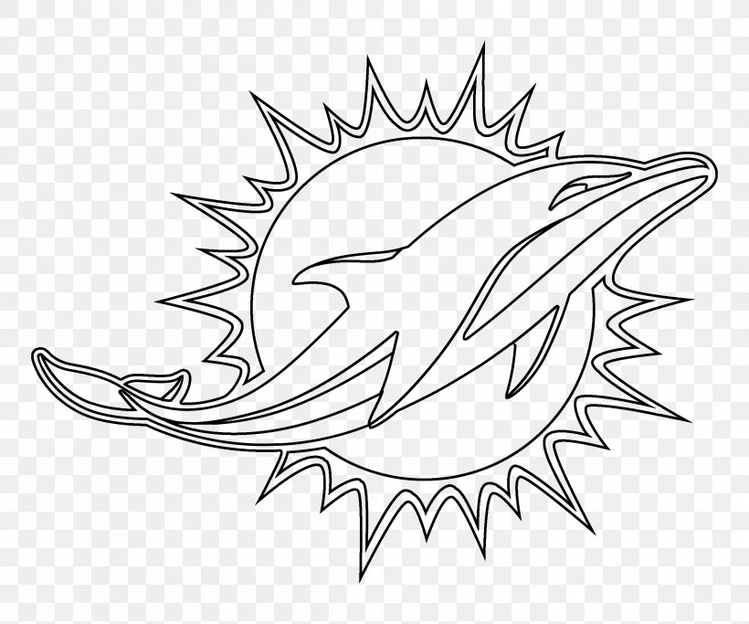 Miami Dolphins Logo Black And White Drawing, PNG, 2400x2000px, Miami Dolphins, Art, Artwork, Beak, Black Download Free