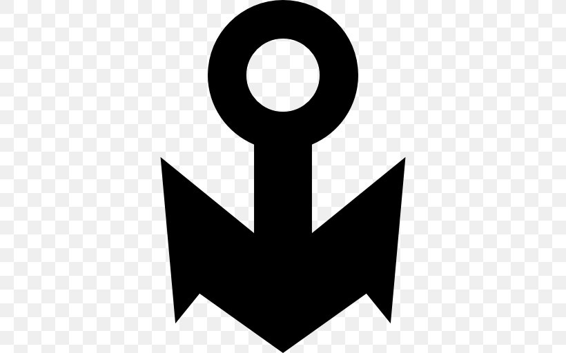 Anchor Symbol, PNG, 512x512px, Logo, Black And White, Point, Symbol Download Free