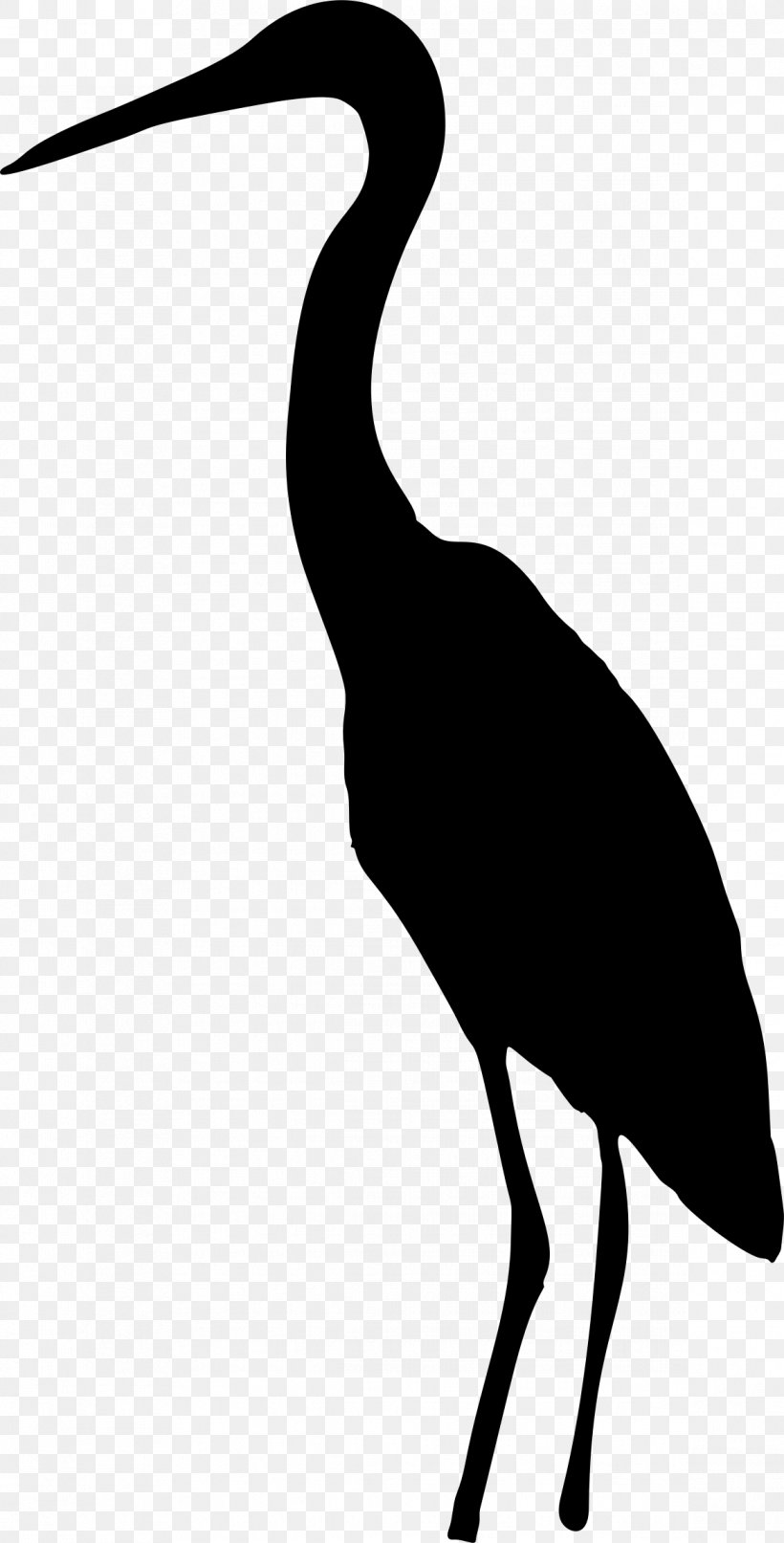 Heron Silhouette Clip Art, PNG, 1168x2298px, Heron, Beak, Bird, Black And White, Crane Download Free